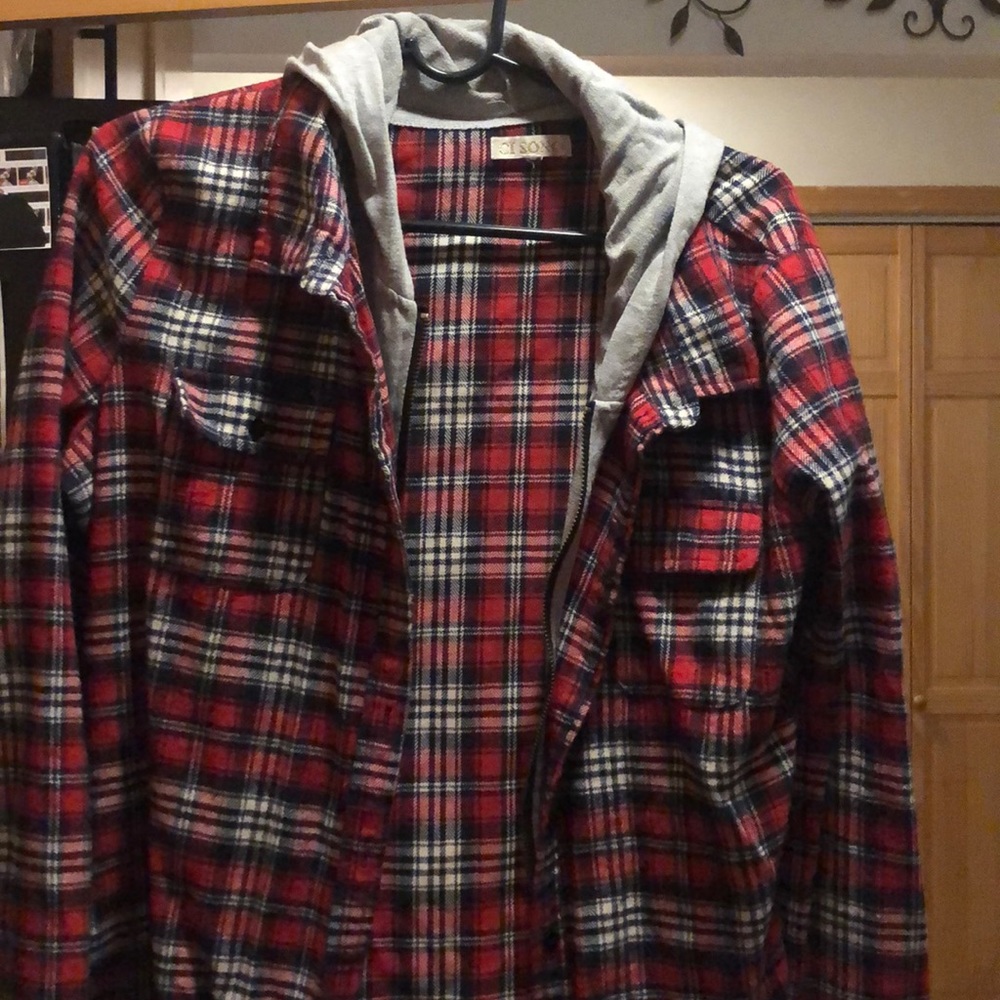 Hooded flannel